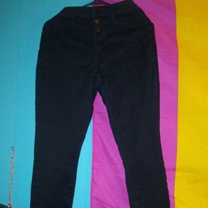 High waisted black skinny jeans